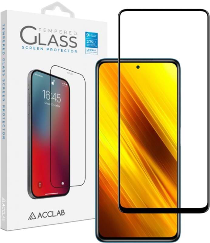 Захисне скло для смартфону ACCLAB Full Glue for Xiaomi Poco X3 Black (1283126509582)