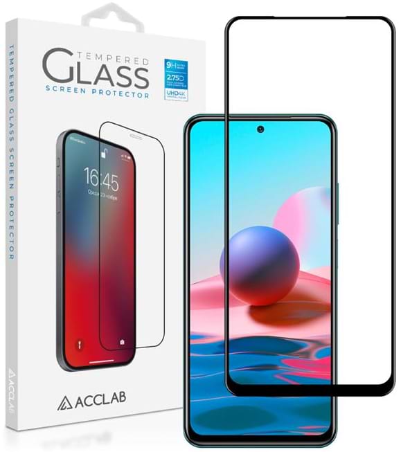 Захисне скло для смартфону ACCLAB Full Glue for Xiaomi Redmi Note 10 Black (1283126511295)