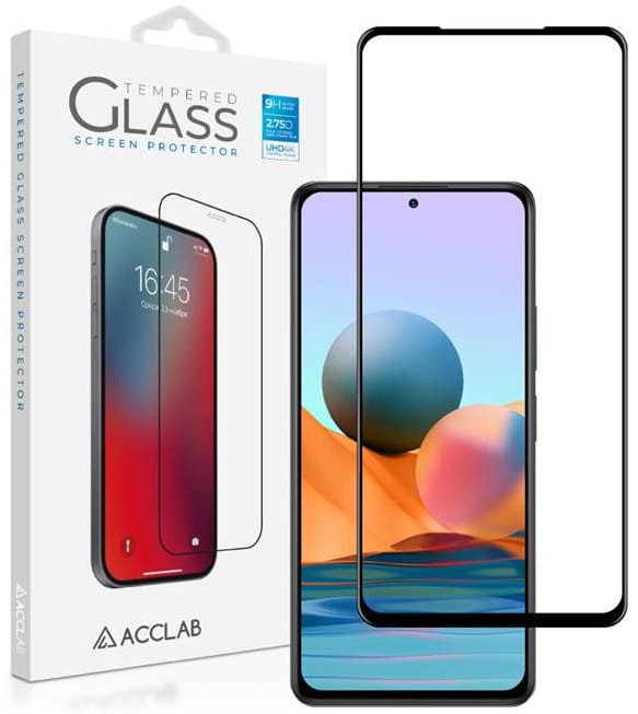 Фото - Защитное стекло для смартфона ACCLAB Full Glue for Xiaomi Redmi Note 10 Pro Black (1283126511240)