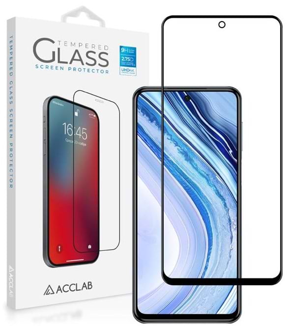 Захисне скло для смартфону ACCLAB Full Glue for Xiaomi Redmi Note 9 Pro/9 Pro Max Black (1283126508790) - Фото 1