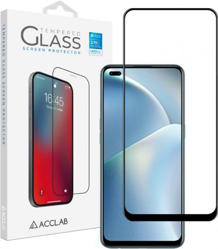 Захисне скло для смартфону ACCLAB Full Glue for Oppo Reno4 Lite Black (1283126511196)