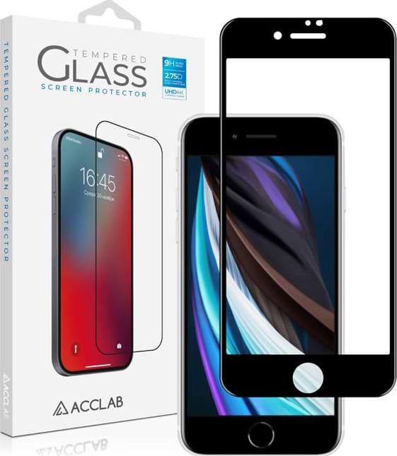Захисне скло для смартфону ACCLAB Full Glue for Apple iPhone SE 2020/8/7 Black (1283126508172) - Фото 1