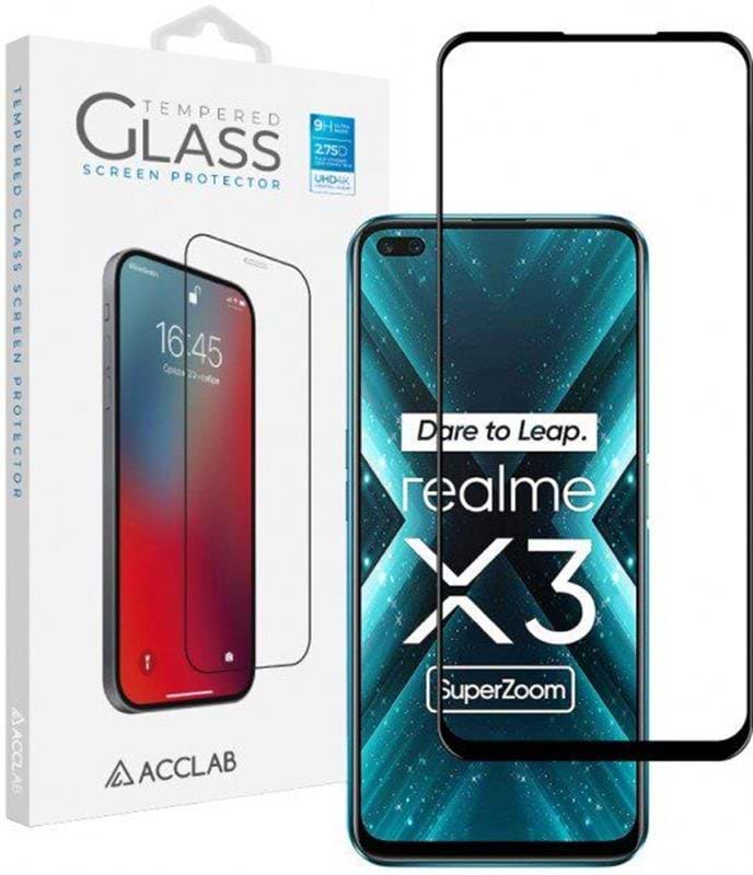 Захисне скло для смартфону ACCLAB Full Glue for Realme X3 Black (1283126508462)