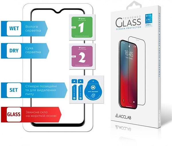 Фото - Захисне скло для смартфону ACCLAB Full Glue for Realme XT Black (1283126508448)