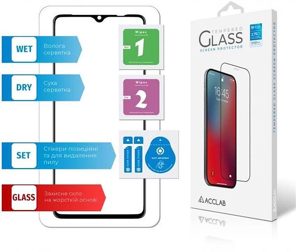 Фото - Захисне скло для смартфону ACCLAB Full Glue for Realme X2 Pro Black (1283126508387)