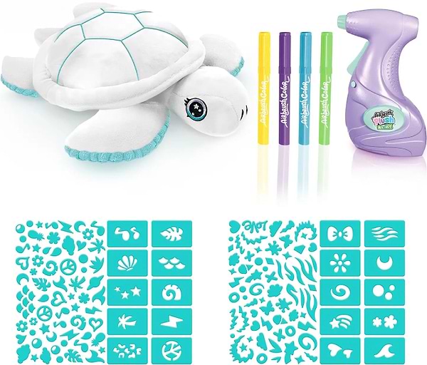 Фото - Набір для декупажу та розпису Canal Toys DIY AIRBRUSH PLUSH NATURE Зелена Черепаха (OFG280)