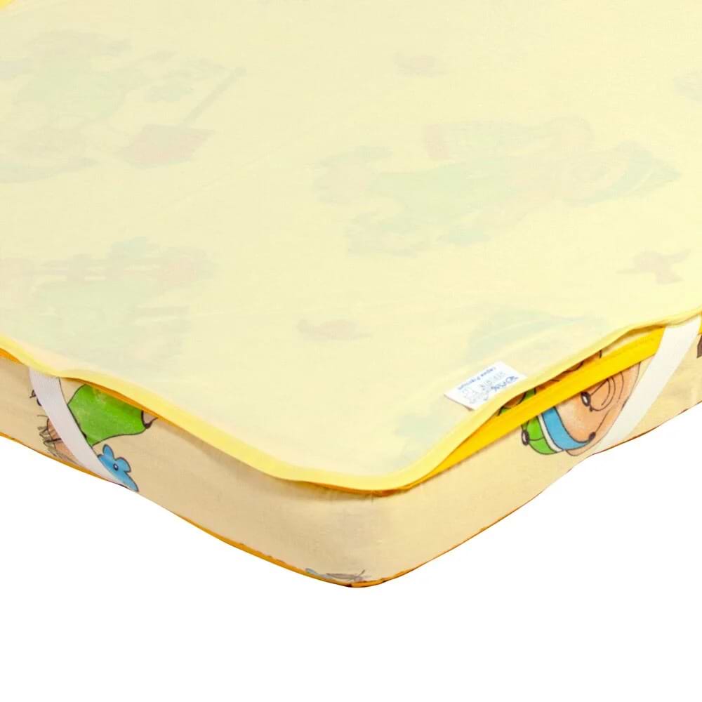 Наматрацник дитячий ЕКО ПУПС непромокальний Premium розмір 65х125 см Жовтий (ПНАМ12565ж)