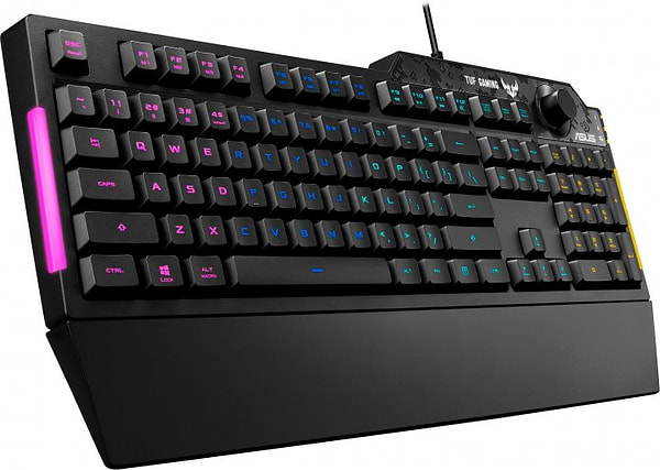 Фото - Клавиатура проводная игровая Asus TUF Gaming K1 RGB 104key USB UA Black (90MP01X0-BKMA00)