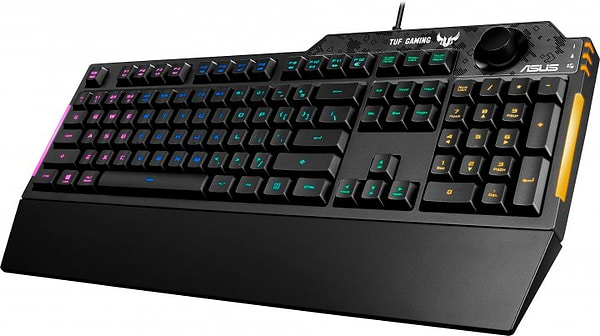 Фото - Клавиатура проводная игровая Asus TUF Gaming K1 RGB 104key USB UA Black (90MP01X0-BKMA00)