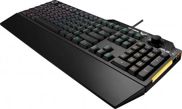 Фото - Клавиатура проводная игровая Asus TUF Gaming K1 RGB 104key USB UA Black (90MP01X0-BKMA00)