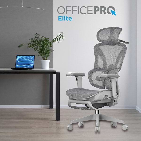 Фото - Крісло офісне OfficePro Elite Grey (OC950G)