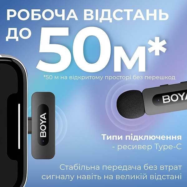 Фото - Микрофон для смартфона Boya BY-V20 Type-C Black