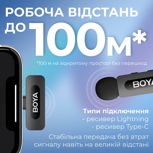 Фото - Микрофон для смартфона Boya BY-V3 combo Type-C/Lightning Black
