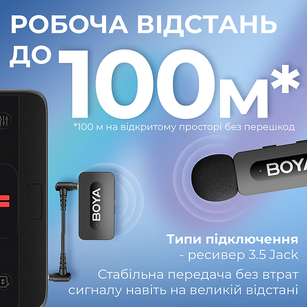 Фото - Микрофон для смартфона Boya BY-V35 TRS for camera Black