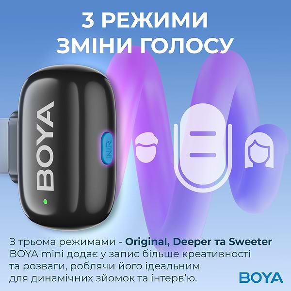 Фото - Мікрофон для смартфона Boya mini-12 Type-C/Lightning Black