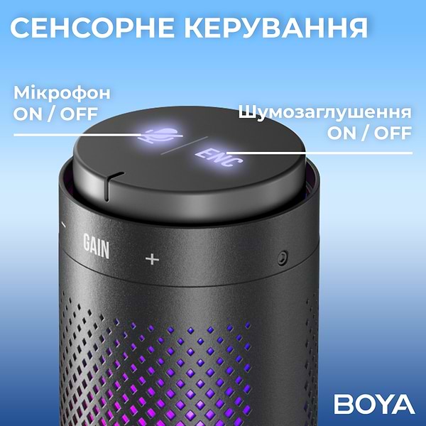 Фото - Микрофон для компьютера проводной Boya K9 RGB Black