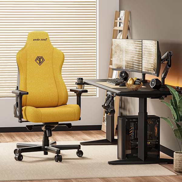 Фото - Крісло для геймерів Anda Seat Kaiser 3E XL Bright Yellow Fabric (AD23YC-XL-09-Y-CF-Y01)