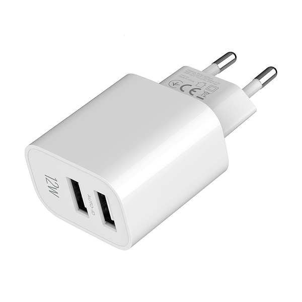 Фото - Мережевий зарядний пристрій MAKE 12W 2xUSB-A White (MCW-1221WH)