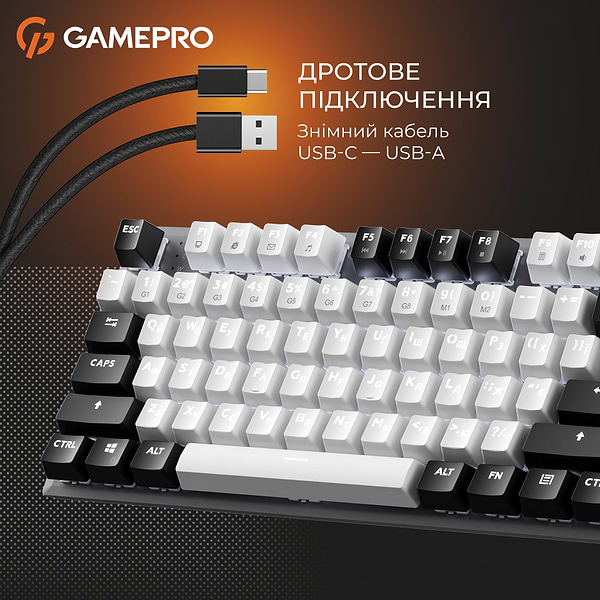 Фото - Клавіатура дротова GamePro Genesis Joker Outemu Red Swithes USB Gray (MK124G)