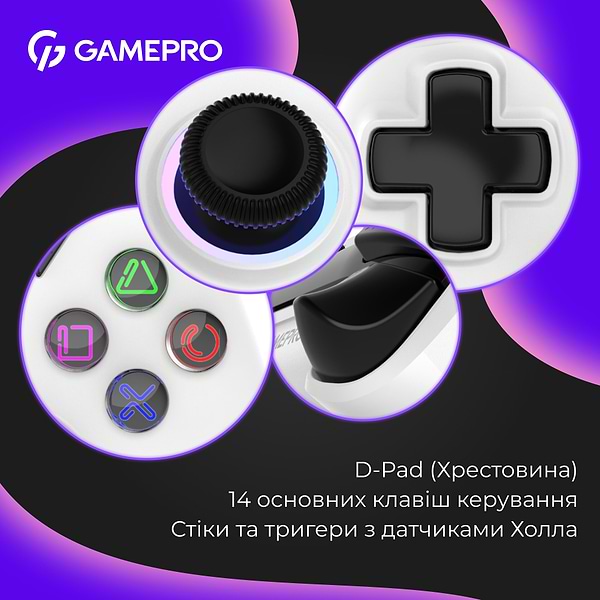 Фото - Геймпад GamePro GPS20W White