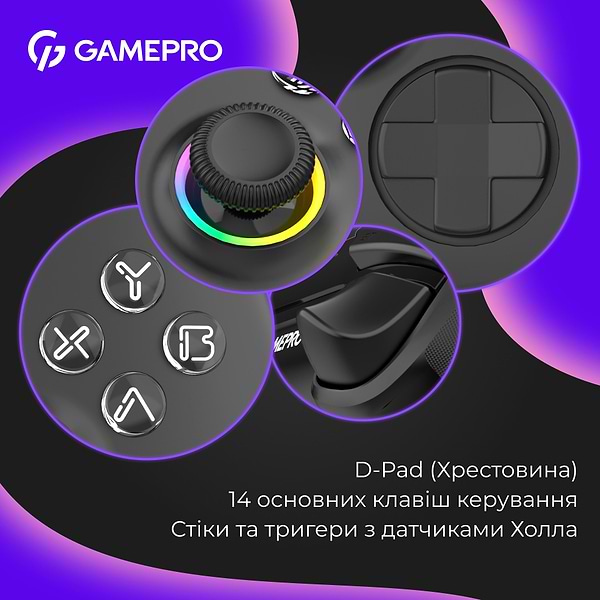 Фото - Геймпад GamePro GPX13BDOC BT Black