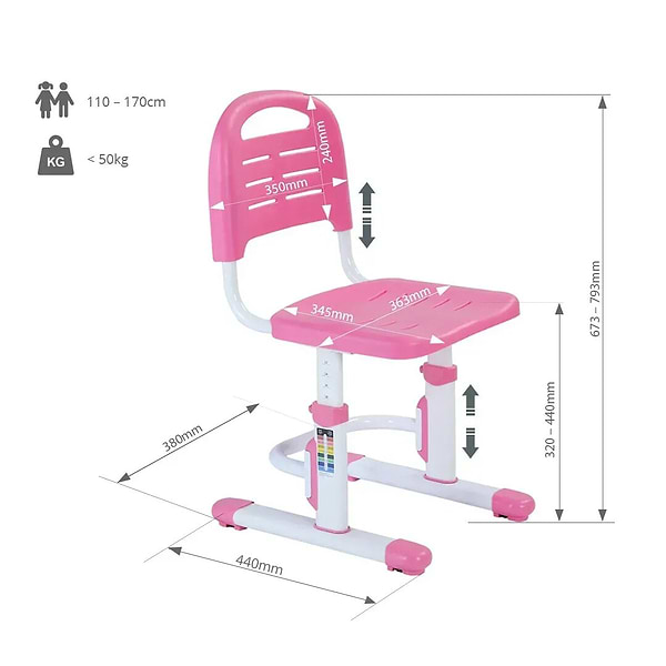 Фото - Стілець шкільний FunDesk SST3L Pink