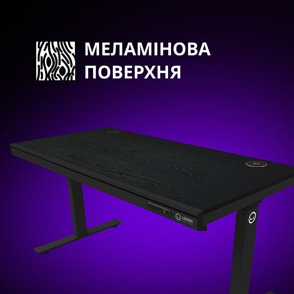 Фото - Стіл комп'ютерний Lorgar PRO 80G Glass Black (LRG-DP80G)