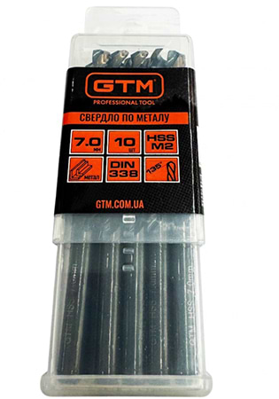 Сверло GTM 7,0 мм HSS-Co5 10 шт. (ECo-070K)