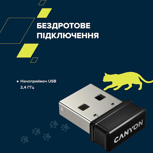 Фото - Клавіатура + миша бездротова Canyon HSET-W6 Kitty Edition Pink (CNS-HSETW6PK)