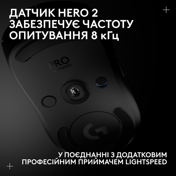 Фото - Мышь беспроводная игровая Logitech G PRO 2 LightSpeed Wireless Gaming Mouse Black (910-007295)