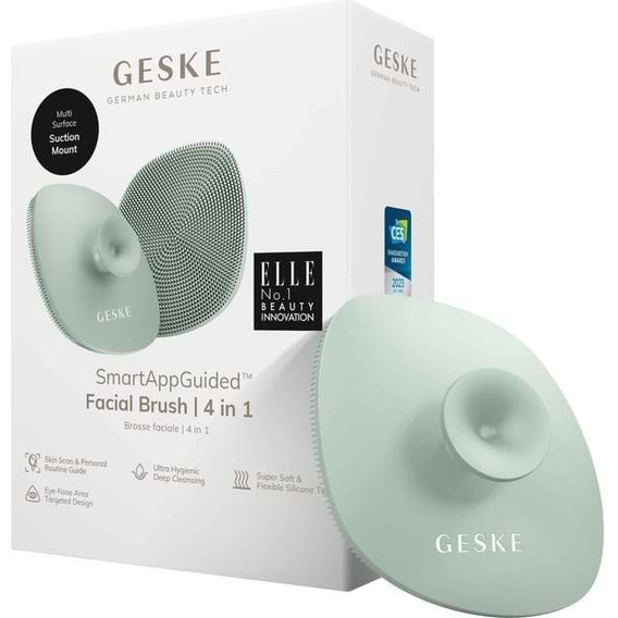 Щітка для чищення обличчя GESKE Facial Brush 4 в 1 зелений з тримачем (GK000038GN01) - Фото 1
