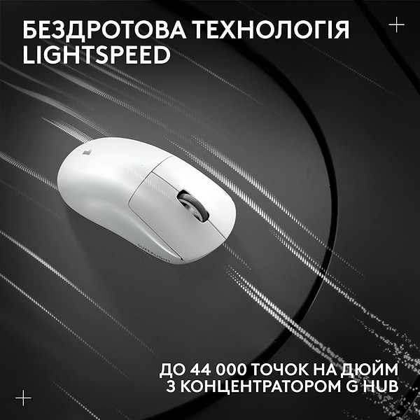 Фото - Миша бездротова ігрова Logitech G Pro X Superlight 2 LightSpeed White (910-006638)