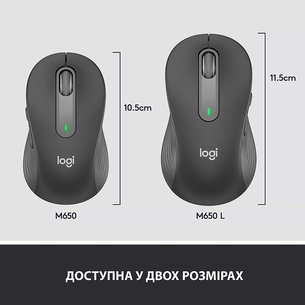 Фото - Мышь беспроводная Logitech Signature M650 L Wireless Mouse Graphite (910-006236)