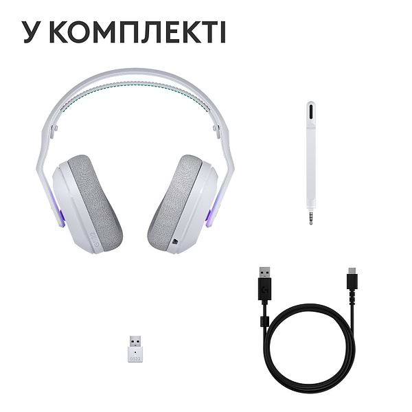 Фото - Гарнітура бездротова ігрова Logitech G522 LightSpeed Wireless Gaming Headset White (981-001550)