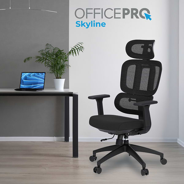 Фото - Крісло офісне OfficePro Skyline (OC580-B-B-B) Black