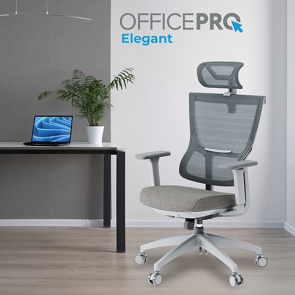 Фото - Крісло офісне OfficePro Elegant (OC600-G-DG-DG) Gray/Dark Gray