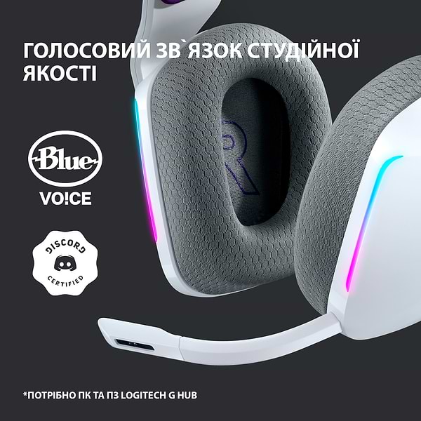 Фото - Гарнитура беспроводная игровая Logitech G733 Lightspeed White (981-000883)