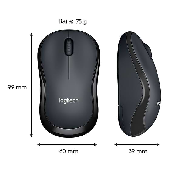 Фото - Миша бездротова Logitech M220 Silent Charcoal USB (910-004878)