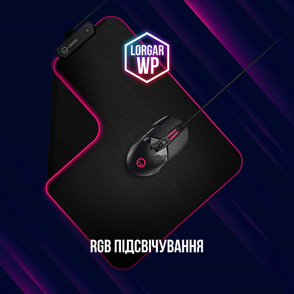 Фото - Миша дротова ігрова Lorgar Stricter 579 RGB LCD Wired USB Black (LRG-GMS579)