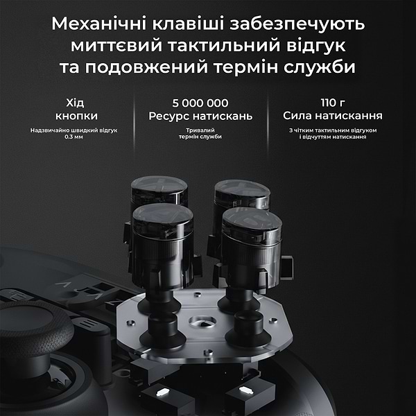 Фото - Геймпад Ajazz 2.4G/BT/USB (Switch/PC/iOS/Android) RGB Black (GP100S-B)