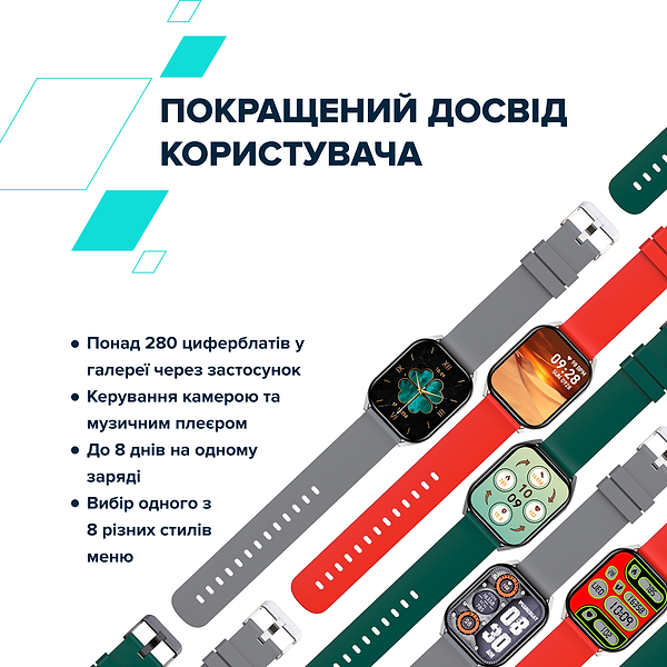 Фото - Смарт-годинник Canyon Chatter SW-58 BT-CALL Silver Red (CNS-SW58RR)