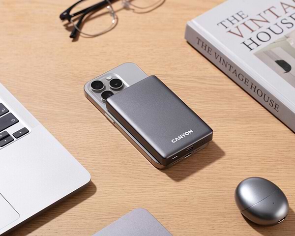 Фото - Батарея мобильная Canyon OnPower 510 slim Magsafe 10000 mAh PD20W Dark Grey (CNS-CPB510DG)