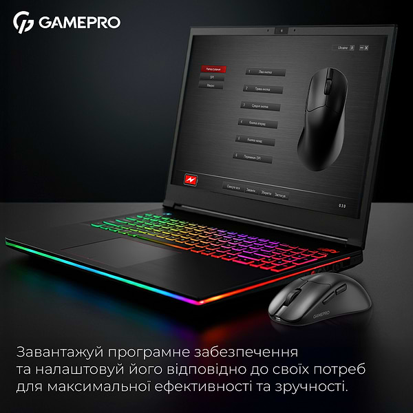 Фото - Миша бездротова ігрова GamePro Asgard Surt Wireless Black (GM017B)
