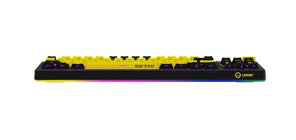 Фото - Клавиатура беспроводная игровая Lorgar KBP70TKLW Wireless TKL Mechanical Pro Black-Yellow (LRG-KBP70TKLW-YL-US)