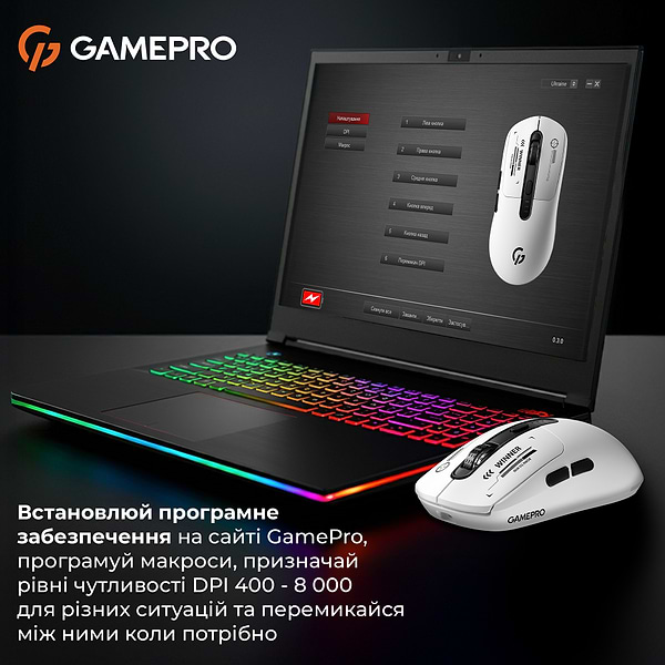 Фото - Миша бездротова GamePro Genesis Winner Wireless White (GM079W)