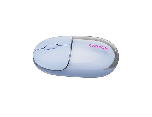 Фото - Миша бездротова Canyon OnClick 24 Dual-mode Silent Transparent/Blue (CNS-CMSW24BL)