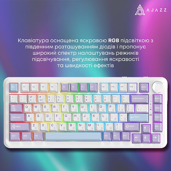 Фото - Клавиатура проводная игровая Ajazz AK820 MAX Magnetic switches (AK820MAX-WM-PWB)