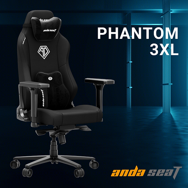 Фото - Кресло для геймеров Anda Seat Phantom 3 XL Black Fabric (AD18XL-52-B-F-B01)