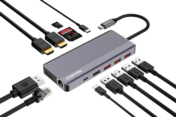 Фото - Хаб USB Canyon 13 port 4k USB-C Hub DS-16 (CNS-TDS16)