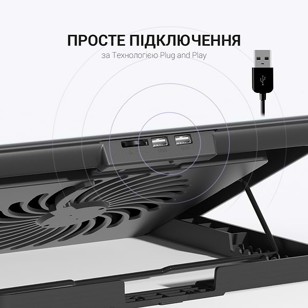 Фото - Підставка під ноутбук охолоджуюча OfficePro CP500B Black